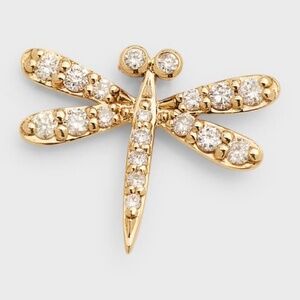 Sydney Evan 14K Diamond Dragonfly Stud Earrings